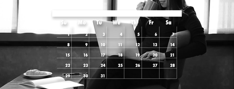 Image of a teacher looking at a calendar