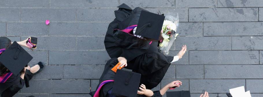 Image of a student at their graduation